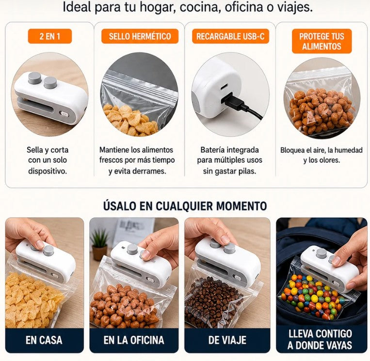 ¡PROMO2 X1! MINI SELLADORA USB PRO - ENVIO GRATIS