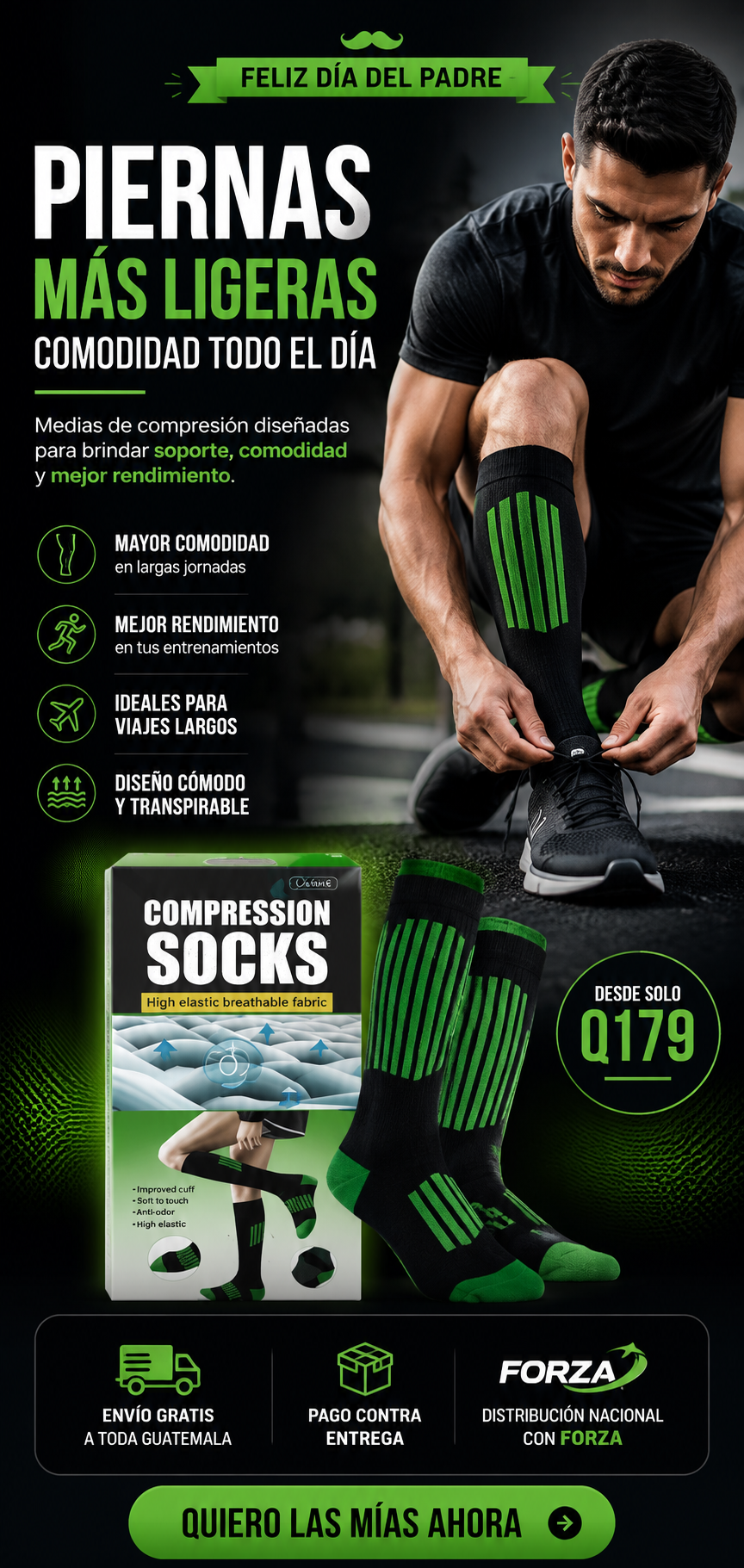 FELIZ DÍA PAPÁ - MEDIAS DE COMPRESION + ENVÍO GRATIS🎁